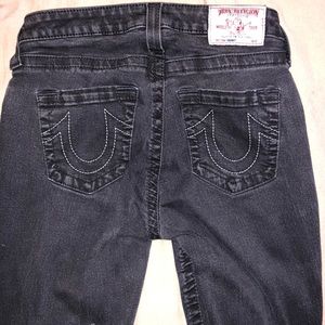Women’s Curvy Skinny Black True Religion Jeans